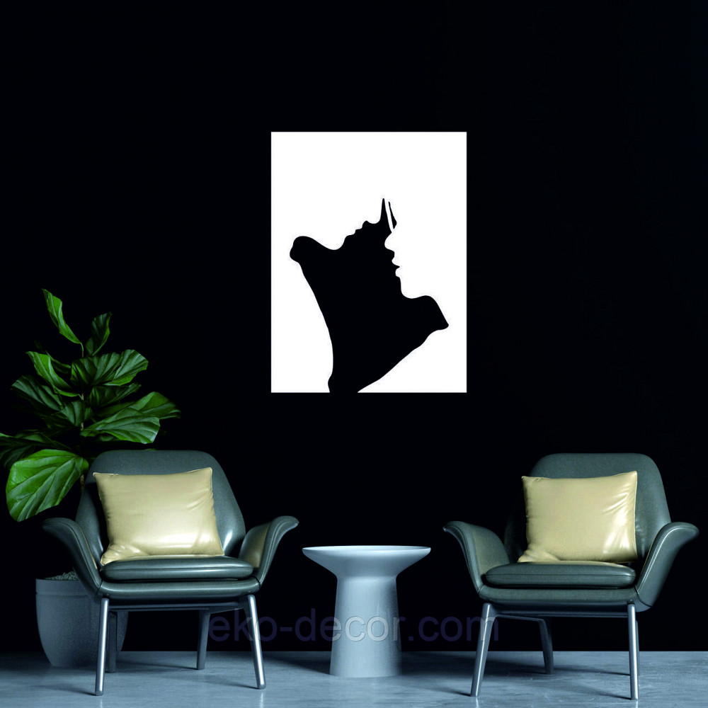 Декоративне настінне 3D Панно «Силует пари», Декор на стіну з об'ємом 110*82 см, Білий Київ - фото 3