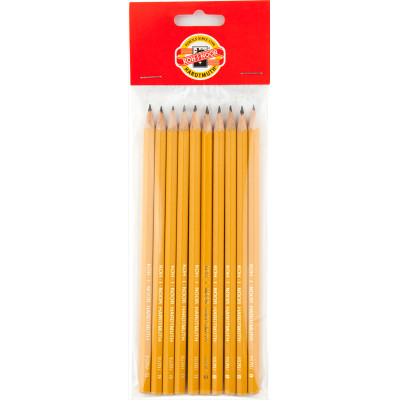 Олівець графітний Koh-i-Noor B (полібег 10 шт) (1570.B/10P) Вінниця - фото 1