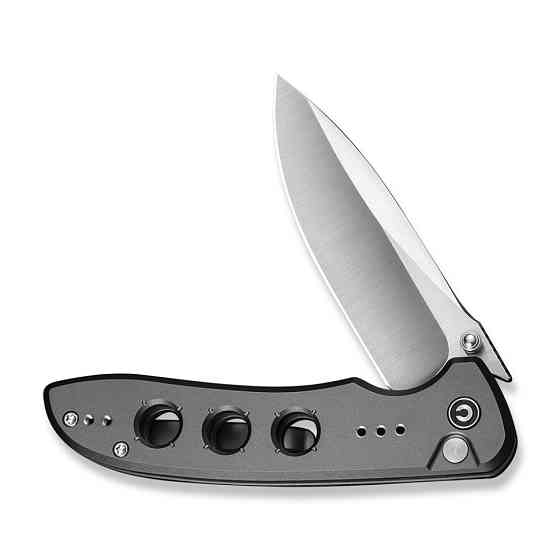 Нож складной туристический Civvi Hyperpulse, (8.9 см) 14C28N / Aluminum серый Киев