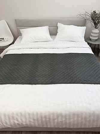 Ecotton Покривало-доріжка на ліжко Ecotton 70х230 см Саші антиалергенна двостороння сіра Nid Gr Коломия