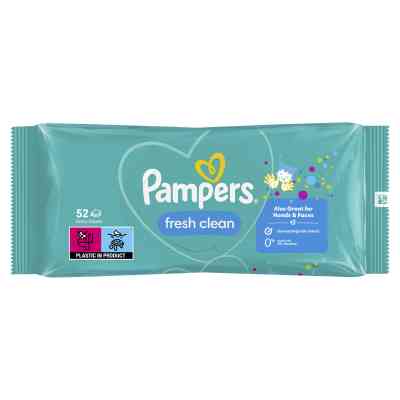 Дитячі вологі серветки Pampers Fresh Clean 52 шт (8001841041360) Вінниця