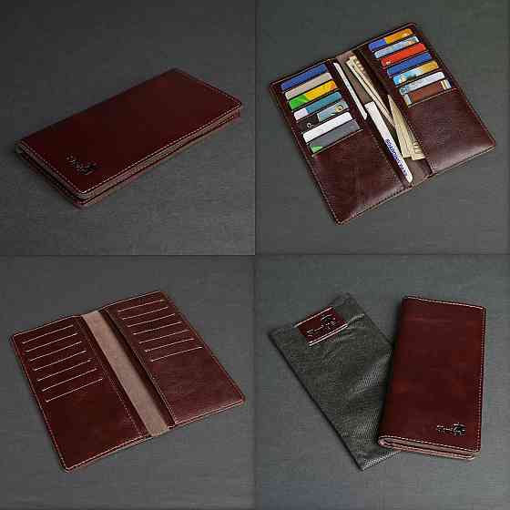 Добротный кожаный кошелек из натуральной кожи 16153 Киев