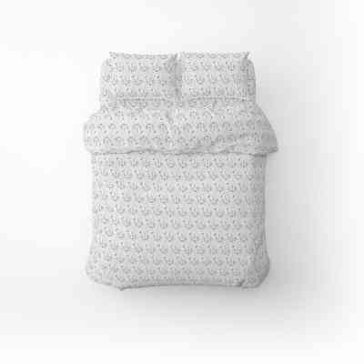 Постільна білизна Home Line Фланель Цвітіння трав блакитний полуторний (179190) Вінниця