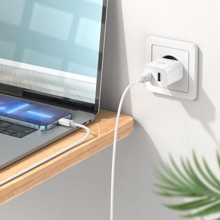 Зарядное устройство HOCO C80A Plus 20W с кабелем White Киев - изображение 2