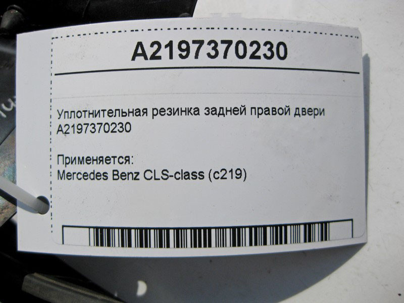 Mercedes-Benz  A2197370230 Ущільнювальна гумка задніх правих дверей CLS C219 Одеса - фото 4