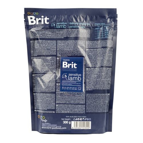 Корм сухий Brit Premium by Nature Cat Sensitive для котів із чутливим травленням з ягням 300 г Київ - фото 3