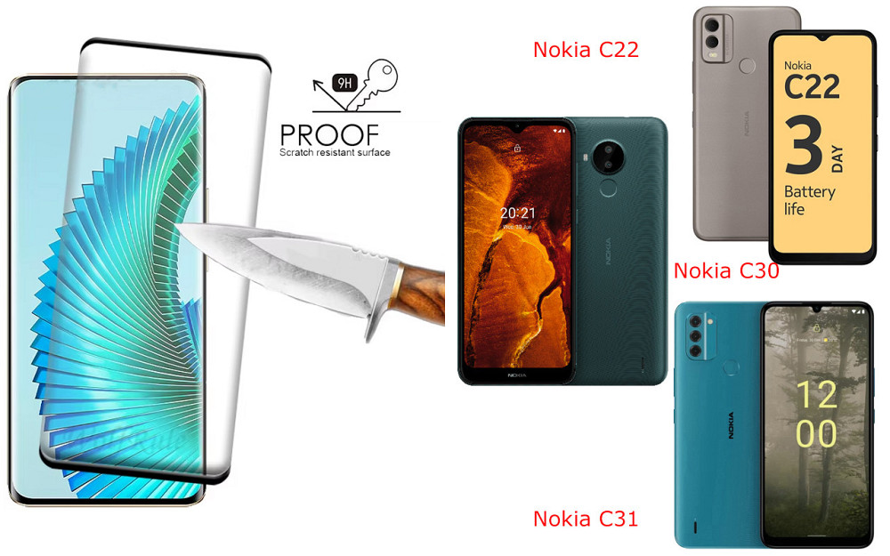 Захисне скло HyperGlass Pro для Nokia C22, Nokia C30, Nokia C31 – максимальна чутливість та захист Київ - фото 1