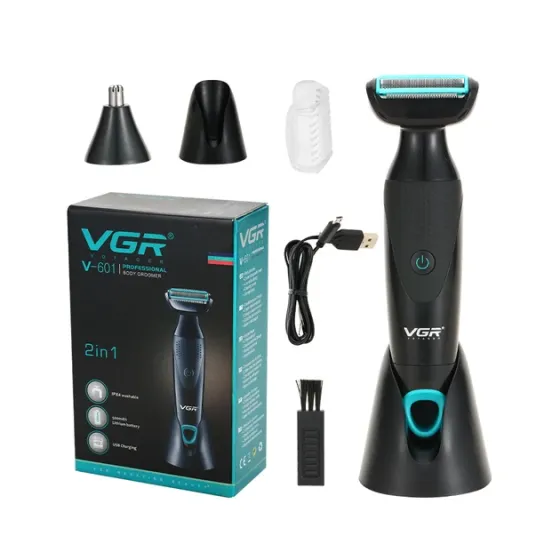 Електробритва VGR V-601 з водозахистом, USB-зарядкою, насадкою-бритвою та триммером для носа та вух. Одеса