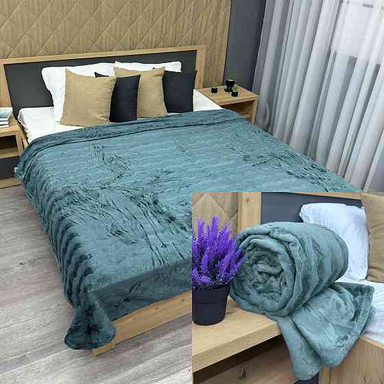 Плед-покривало 200х230 см (+-5см) Лазурний (87-246) Київ