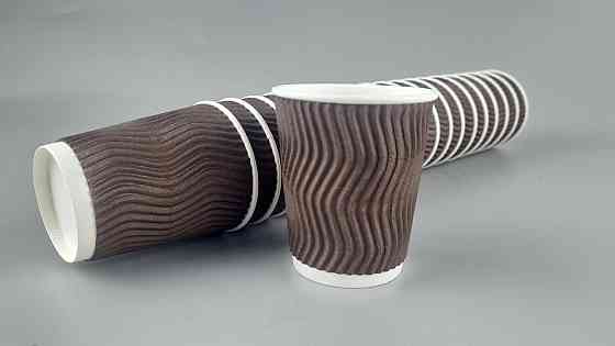 Стакан гофрований 175мл " Коричневий "Маестро (20 шт) Харків