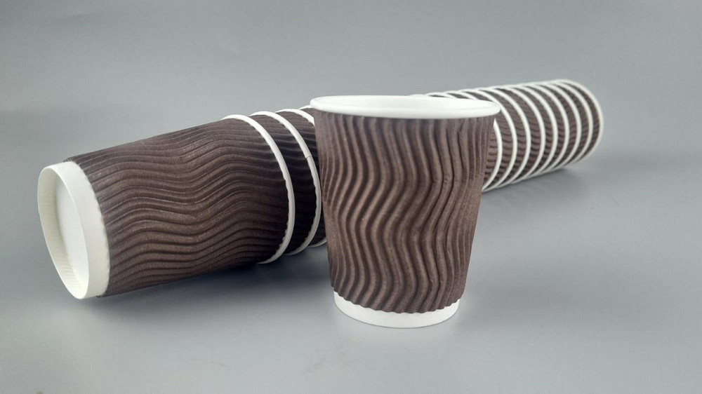 Стакан гофрований 175мл " Коричневий "Маестро (20 шт) Харків - фото 1