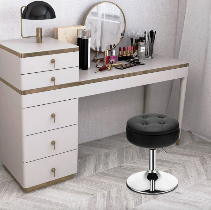 Пуф кресло табурет черный вращающийся с хранилищем для косметики и вещей Киев - изображение 6