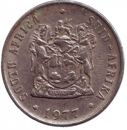 Алое. Монета 10 центів. 1977 рік, Південна Африка.(Д) Полтава - фото 1