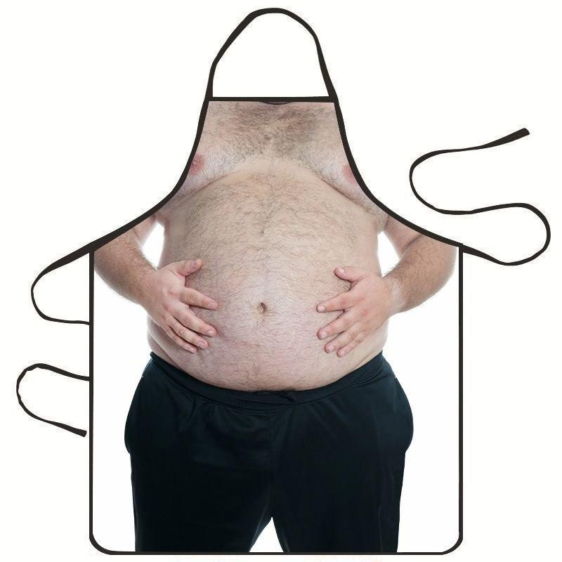 Фартух з приколом чоловічий живіт кухонний для гриля та пікніка Київ - фото 2