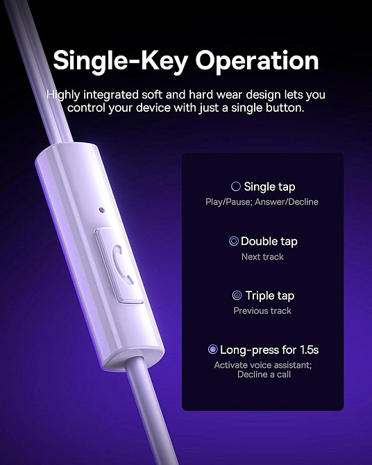 Навушники Baseus Encok CZ11 Білий Місяць Київ - фото 2