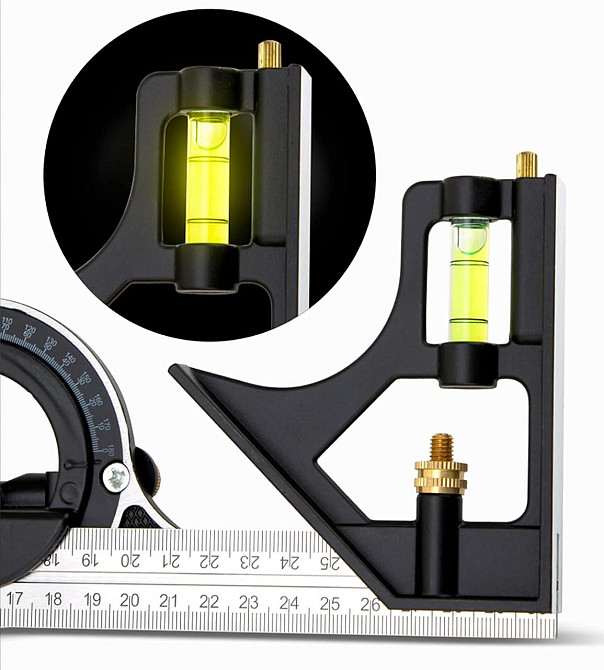 Угломер 3в1 с транспортиром и уровнем, 300мм Киев - изображение 9