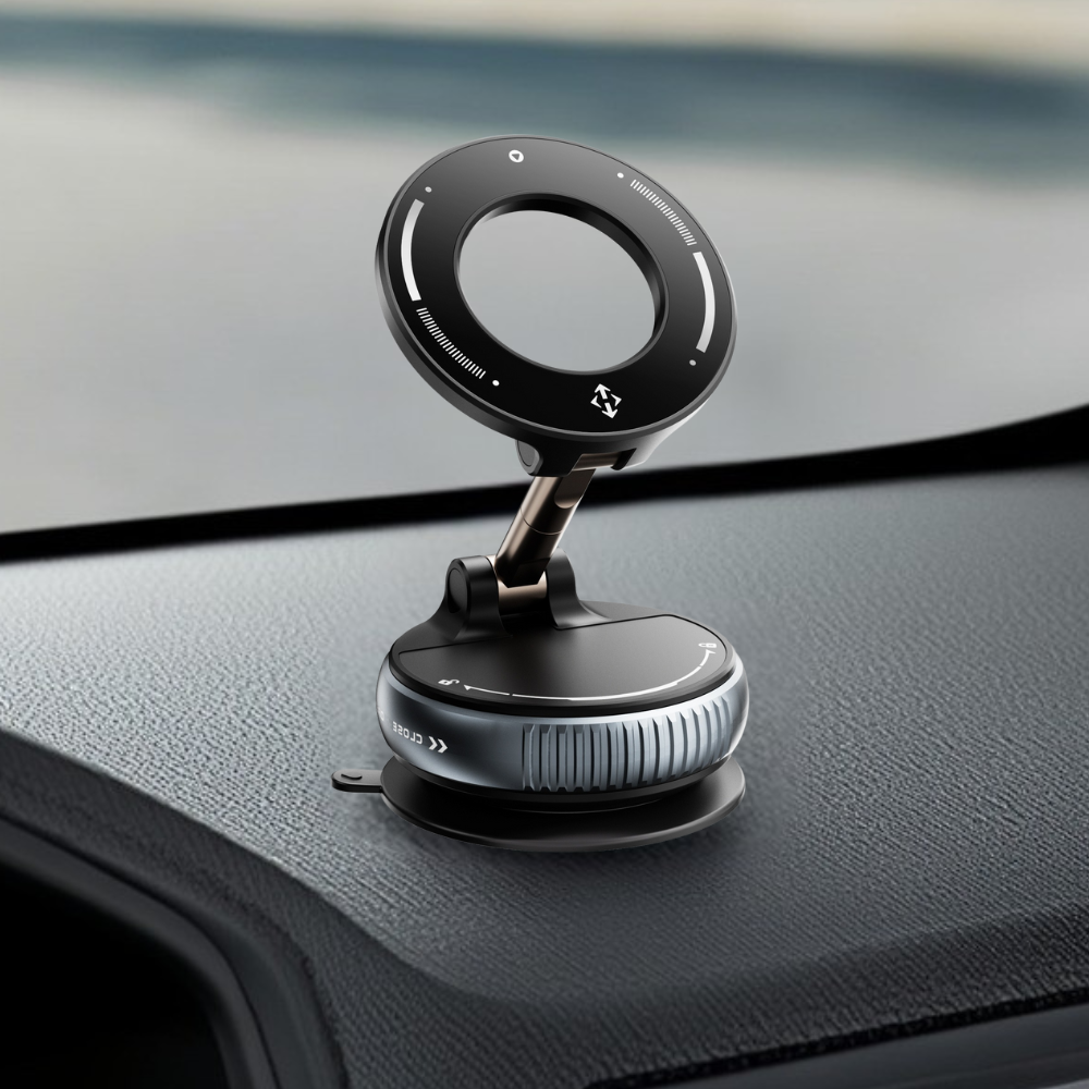Держатель для телефона,автомобильный, магнитный на присоске с функцией оборота на 360,универсальный для машины или дома,черный Каменец-Подольский - изображение 1