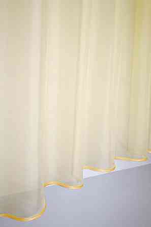 Кухонна занавіска VR-Textil № 00к бежевий з білим 280х170 см (59-588) Київ