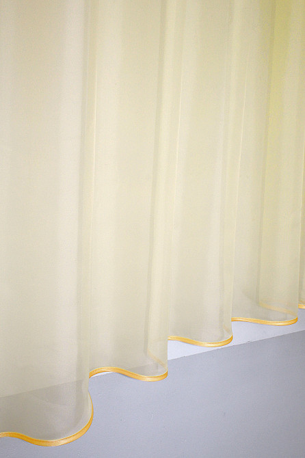 Кухонна занавіска VR-Textil № 00к бежевий з білим 280х170 см (59-588) Київ - фото 5