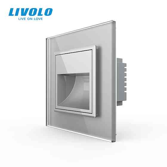 Світильник для сходів підлоги сірий, скло, 2700K, 220В, 0.35Вт Livolo (VL-C7FCL1-2IP) Коломия