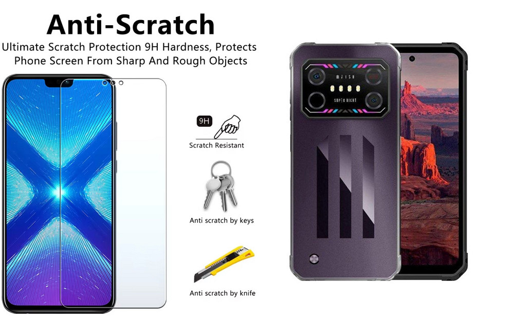 Захисне скло NeoGlass для Oukitel IIIF150 Air1 Ultra, IIIF150 Air1 Ultra+ – надпрозоре та стійке Київ - фото 1