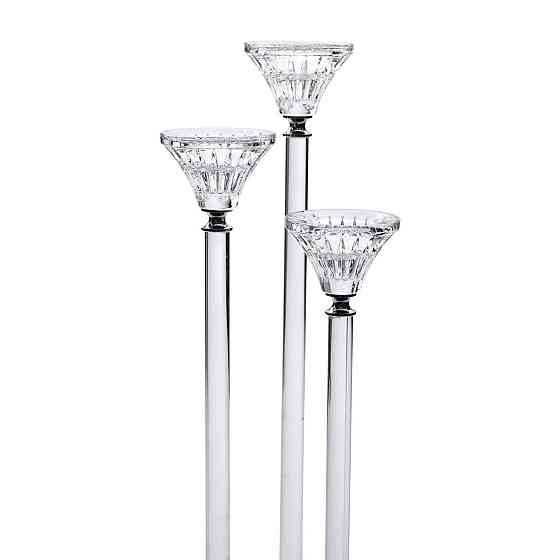 Декоративний скляний підсвічник на 3 свічки Київ