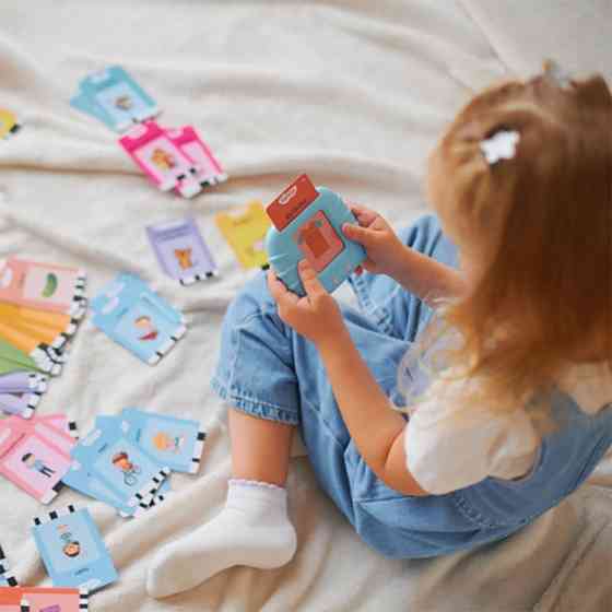 Інтерактивний планшет для вивчення англійської з картками на 224 слова,Блакитний SBR Київ