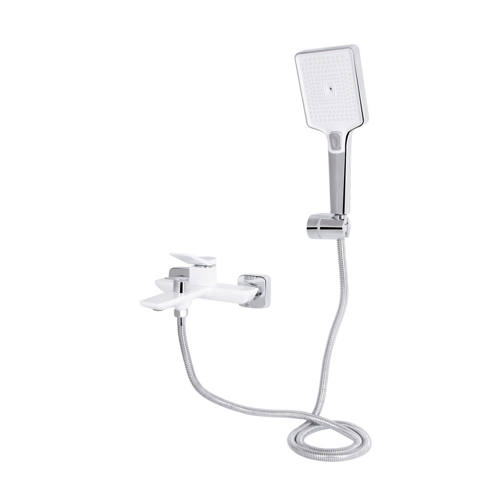 Змішувач для ванни Qtap Presto (з душовим гарнітуром) QTPRE259CRW45579 Chrome/White Київ - фото 3