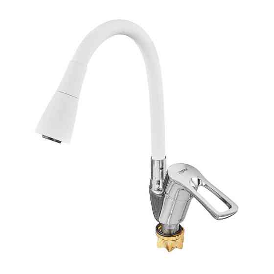 Змішувач для кухні з силіконовим виливом Zerix YUT 181 Reflector White  (ZX5985 ( 16294 ) Харьков