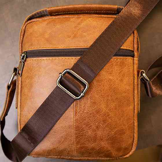 Мессенджер с отверстием для наушников мужской Рыжий (Vintage) Киев