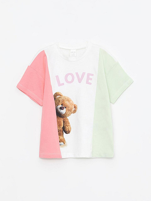 Дитячий Літній Костюм для Дівчинки Футболка з Ведмедиком LOVE та Шорти LC Waikiki 9-12міс (74-80см) пакунок Киев - изображение 7