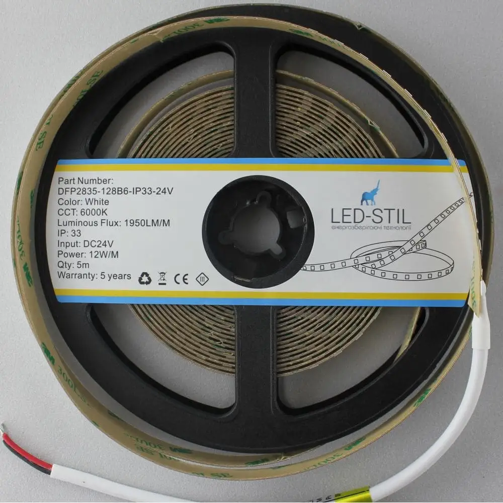 LED-STIL LED стрічка LED-STIL 6000K, 12 W, 2835, 128 шт, IP33, 24V, 1950LM Коломия - фото 7