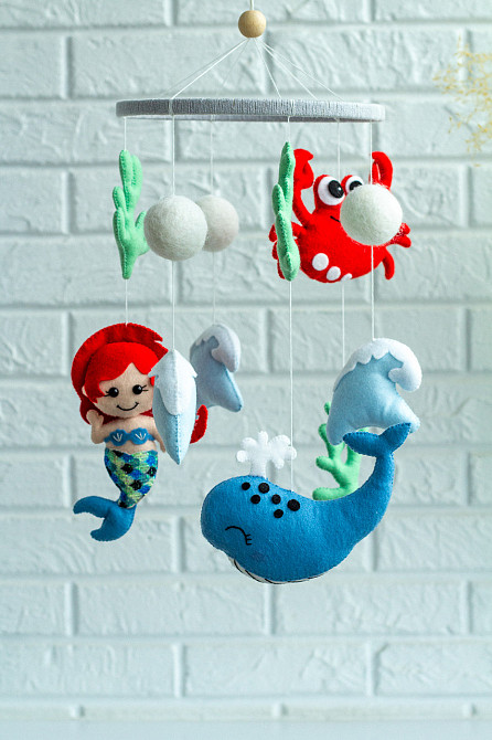 Мобіль на ліжечко WoollyFox «Русалонька» Київ - фото 4