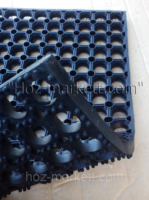 Коврик 60 см х 40 см х 2 см резиновый сотами грязезащитный килим Харьков - изображение 6