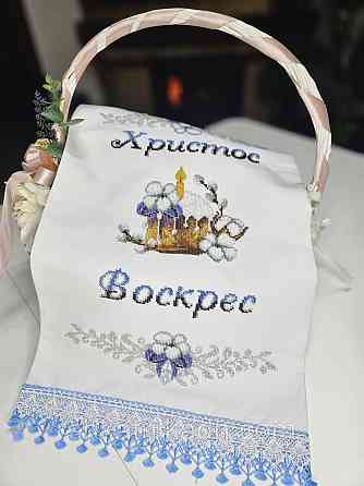 Пасхальный рушник для вышивки бисером (нитками) Дніпро