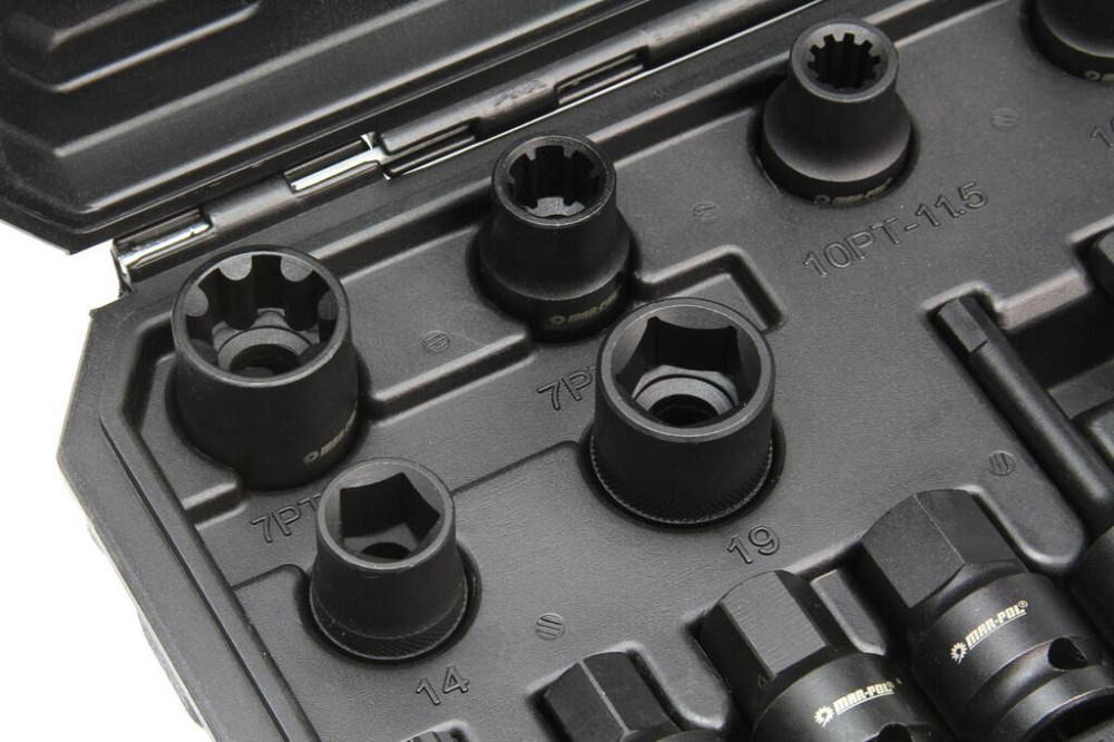 Набір спец головок для обслуговування та ремонту гальмівних супортів у кейсі Mar-Pol (M58279) Нововолинськ - фото 7