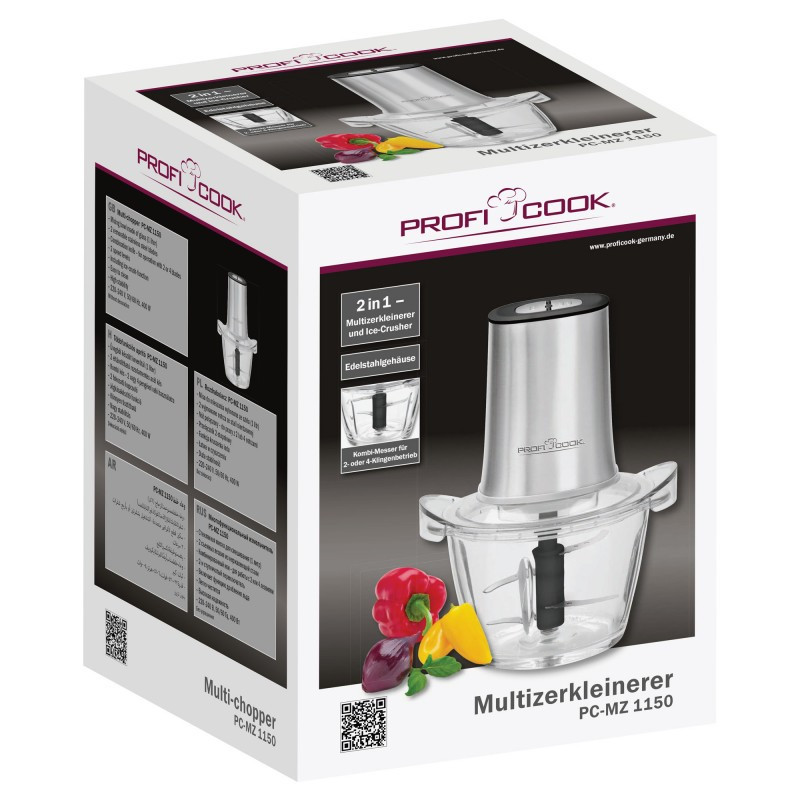 Кухонний Подрібнювач (Чоппер) 2 швидкості Profi Cook PC-MZ 1150 ,потужність 400 Вт Нововолинськ - фото 5