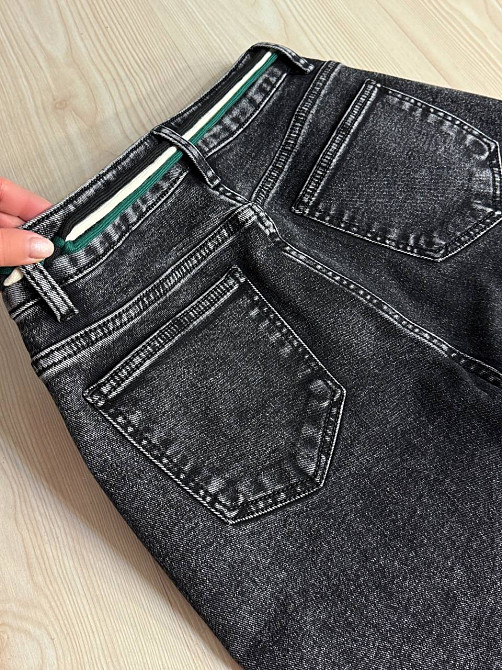Джинсы женские Vanver 82107 утепленные на флисе палаццо прямые черные, черный, 33, 33, 90 см, 118 см Киев - изображение 8