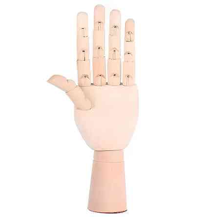 Деревянная рука манекен RESTEQ 25 см (женская) — модель для рисования, витрин и демонстрации товаров Киев