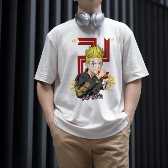 Футболка для подростка мальчика с принтом Токийские Мстители Такемичи Ханакаге WE Размер 160 Anime10606 Днепр