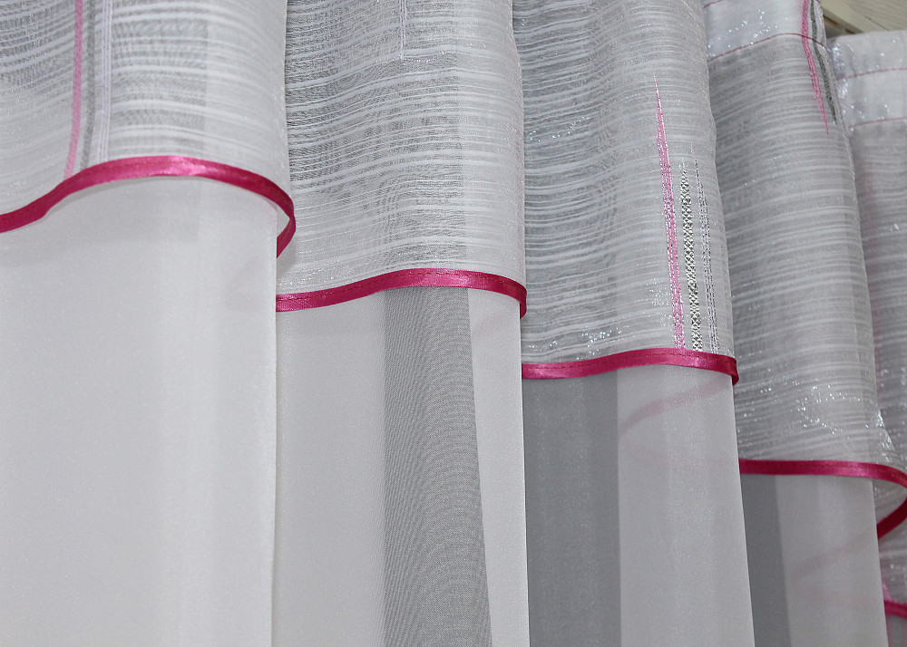 Кухонний комплект VR-Textil № 00к білий з рожевим 280х170 см (59-955) Київ - фото 4