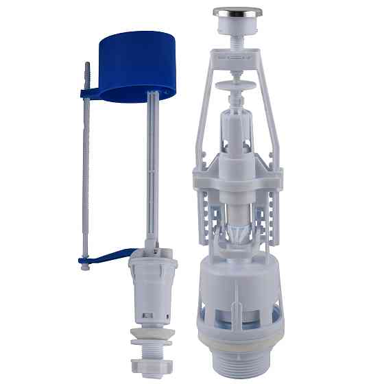 Набір для бачка унітазу OPTIMUM  нижн підв пласт 1/2″ і зливним механізмом з однією кнопкою OPTI 0710 Киев