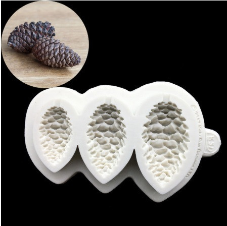 Молд для леденцов Шишки 118 на 75 мм серый Киев - изображение 1