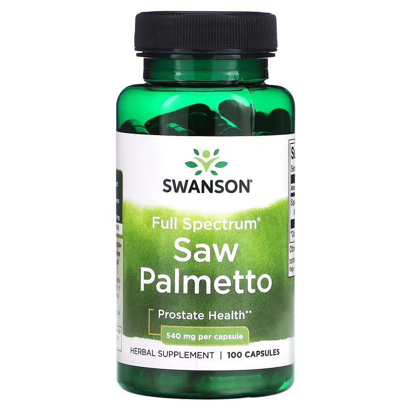 Пальма Сереноа (ягода) Swanson Saw Palmetto 540 mg, 100Capsules Луцьк - фото 1
