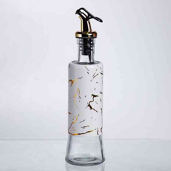 Yiwu Пляшка для олії з дозатором 300 мл, білий мармур HP-1343 Коломыя