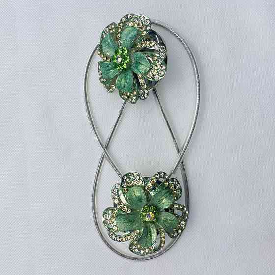 Магніти для штор та гардин "Flowers" набір 2 шт М'ятний (81-238) Київ