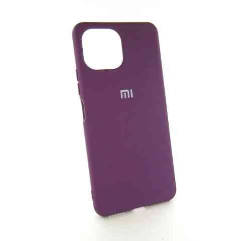 Xiaomi Mi 11 lite чехол сиреневый Silicone Cover grape Одесса