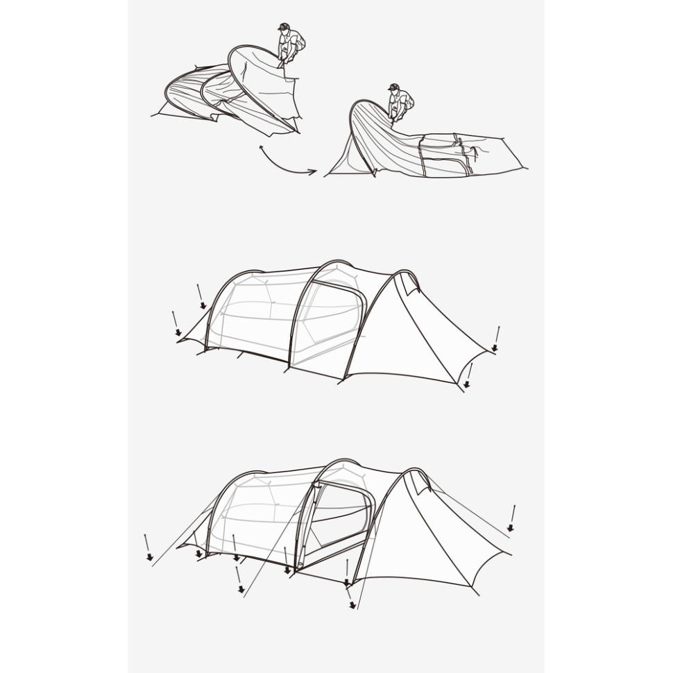 Намет тримісний Naturehike Opalus, UL, NH17L001-L, світло-зелений Київ - фото 11