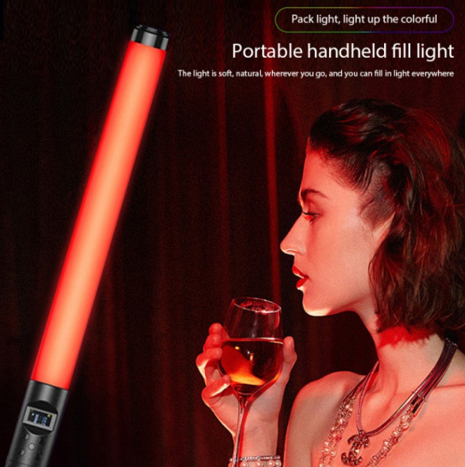 Цветная LED RGB лампа. Видеосвет. Светодиодная палка. Киев - изображение 2