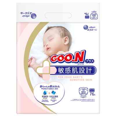 Подгузники GOO.N Plus для новорожденных до 5 кг NB размер 76 шт (21000626) Винница